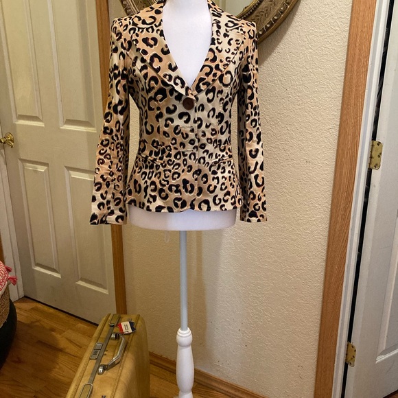 Nanette Lepore leopard jacket size 4 - Picture 2 of 8